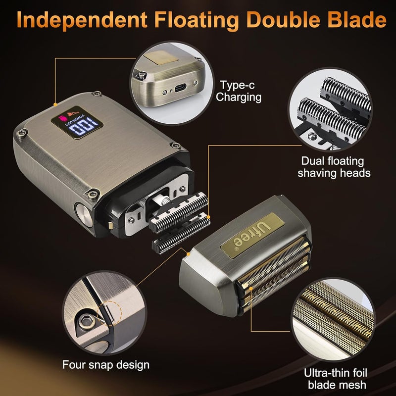 UFREE Beard Trimmer, Hair Clippers Mens Shaver Electric Razor, Hair Trimmer for Men Cordless Barber Clippers and Trimmers Set, Hair Cutting Kit for Men Grooming Gifts - Image 4